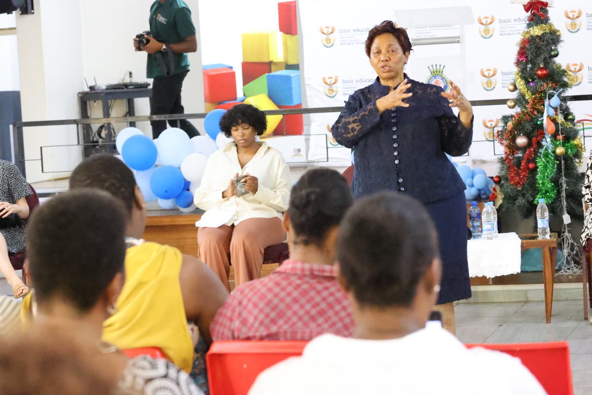 EducationGP1's tweet photo. [WATCH]: @DBE_SA Minister Angie Motshekga addressed Early Childhood Development (ECD) practitioners at Carl Sithole Salvation Army in Klipspruit emphasising the need for the registration of ECD centres and strengthening the ECD function through cohesive policy. #ECDshift #GGT2030 https://t.co/B7BQSbpQty