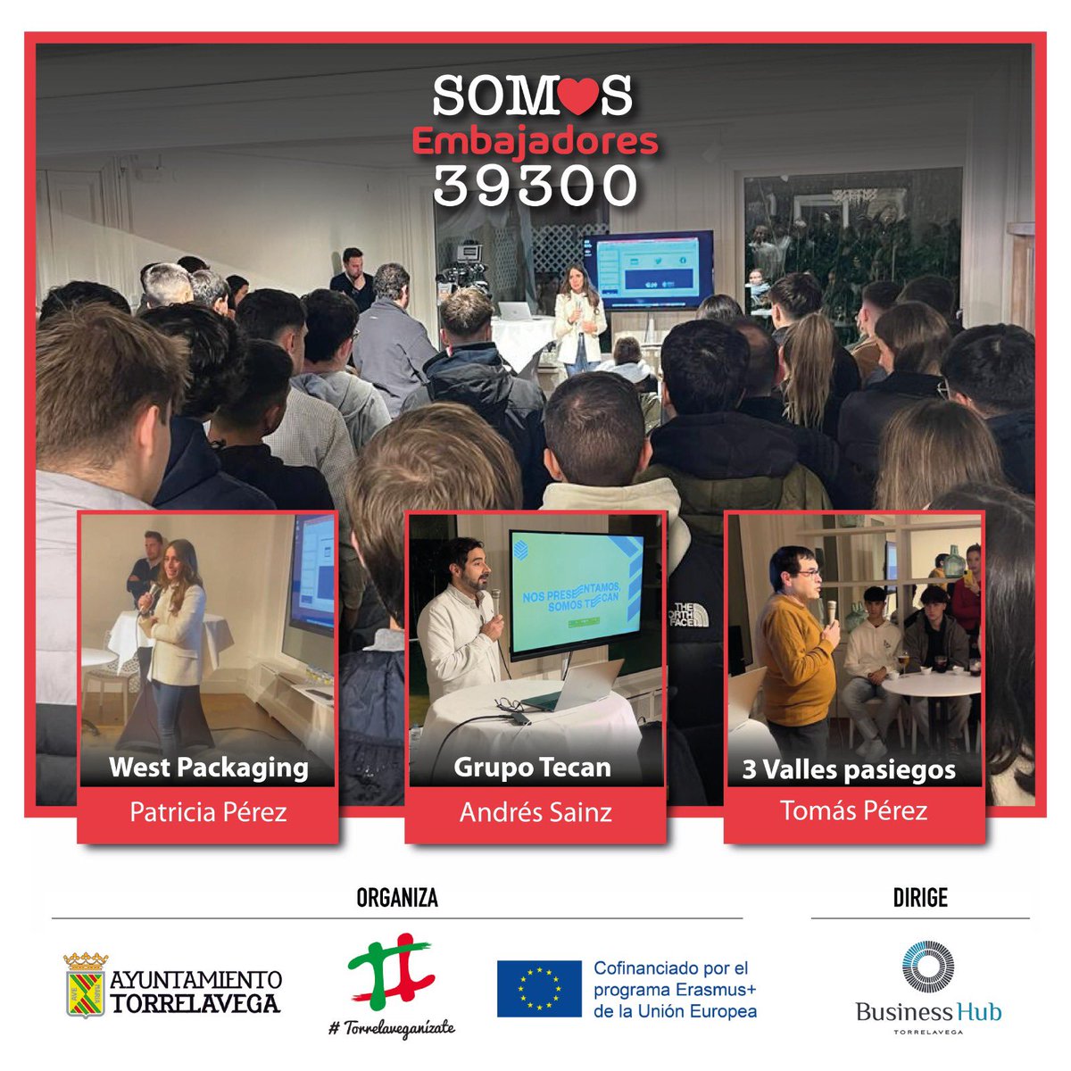 BusinessHUBTorr's tweet photo. Un centenar de estudiantes escuchando a Patricia Pérez de #WestPackaging, a Tomás Pérez de Quesería Artesanal Tres
Valles Pasiegos y Andrés Sainz de #GrupoTecan ... #Torrelavega: cuna del #emprendimiento #Erasmus+
@Torrelavega_es @OPECantabria @embajadores39300 #Cantabria https://t.co/6XAFefGkX6