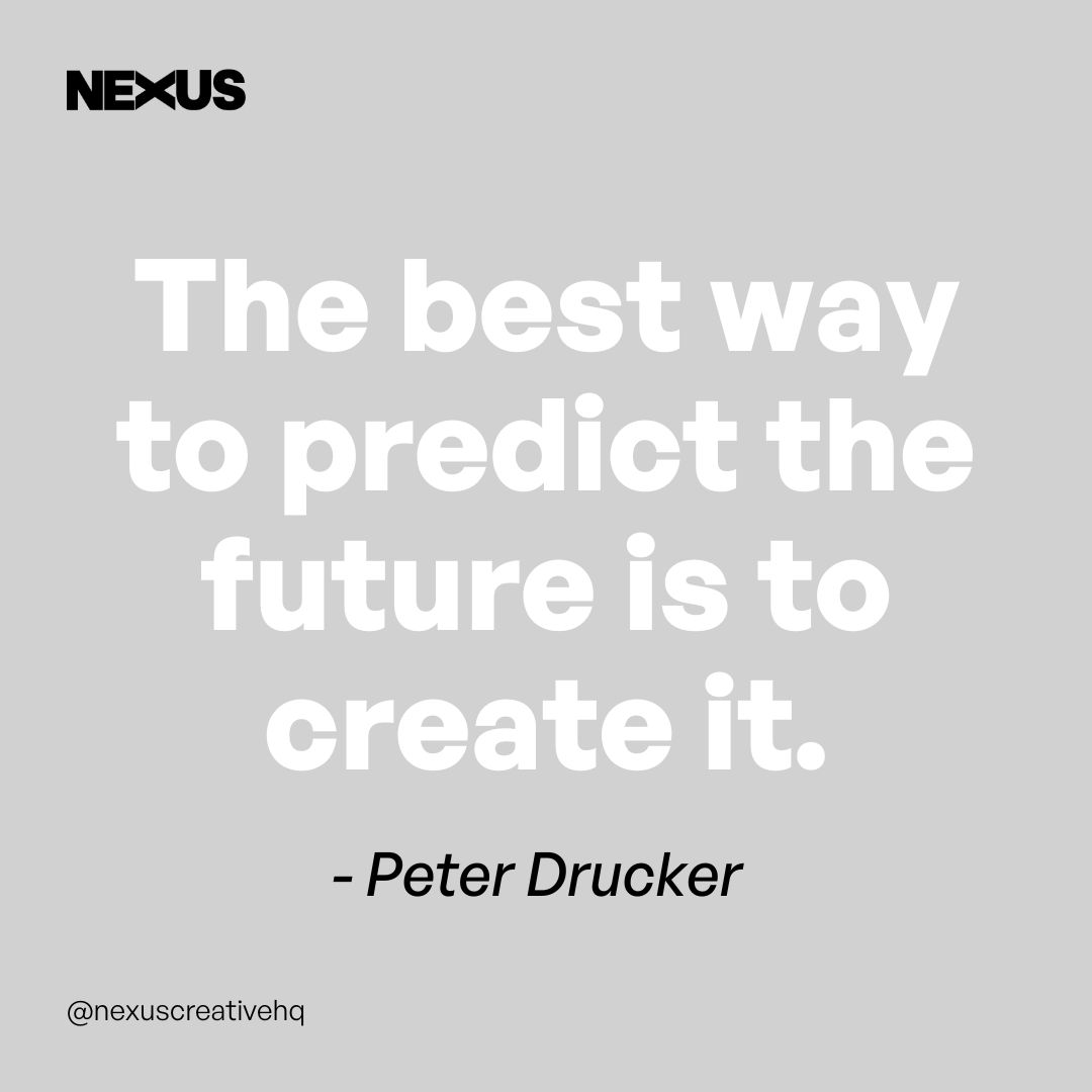 NEXUSCREATIVEHQ's tweet image. What do you want your future to look like?

Don't wait for the future to happen to you. Create it.

Follow @NEXUSCREATIVEHQ for a bi-weekly motivational boost. We’ve got you 😉

#CreateYourFuture #PeterDrucker #Motivation #Inspiration