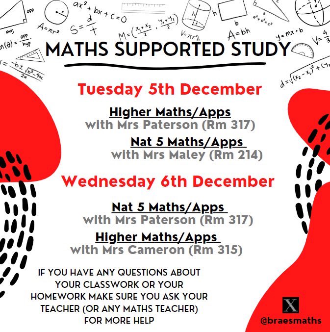 Prelims are here! But so is supported study, pop along for some extra revision or help with any aspect of your work!