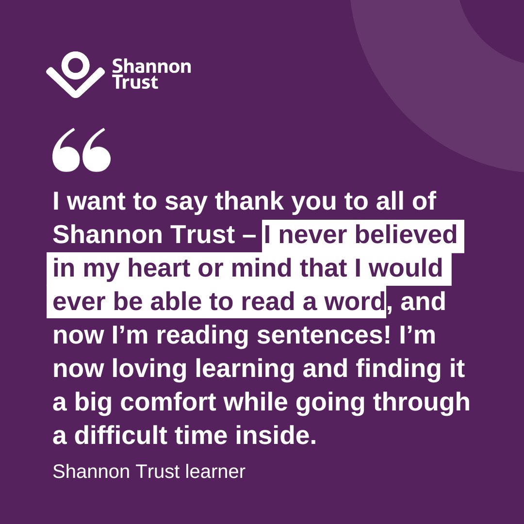 Having never been to school, Marcus* learned to read for the first time when he came to HMP Wormwood Scrubs. He now wants to carry on learning after his release and gain qualifications in maths and English. shannontrust.org.uk/stories/im-so-… (*name changed to protect identity)