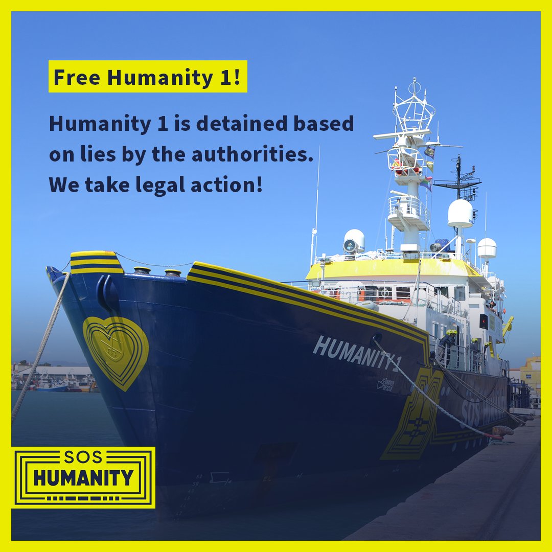 soshumanity_en's tweet image. 🔴Breaking [1/2]: The #Humanity1 has been detained in #Crotone - on the basis of several shameless lies by the authorities! We are appalled and are taking legal action against the detention. Our rescue ship must be released immediately! Our press release: sos-humanity.org/en/press/rescu…