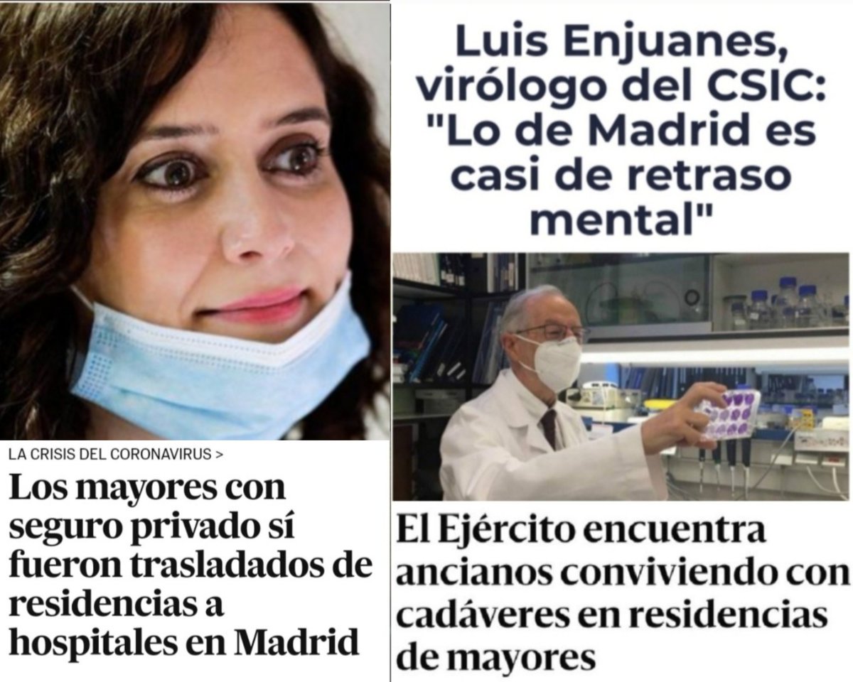 Maribel60780973's tweet photo. 🌹🌹🌹🌹NO OLVIDAMOS NI PERDONAMOS ¡EXIGIMOS JUSTICIA! 😪💔⚰️🪦 SE LO VAMOS A RECORDAR TODOS LOS DIAS, 7.291 ANCIANOS MUERTOS POR COVID EN LAS RESIDENCIAS DE TERCERA EDAD, SIN ASISTENCIA SANITARIA, ABANDONADOS Y SOLOS ¡AYUSO HOMICIDA SIN CONCIENCIA! 🤬🤬🤬💀💀💀 https://t.co/Qcga7gCshe