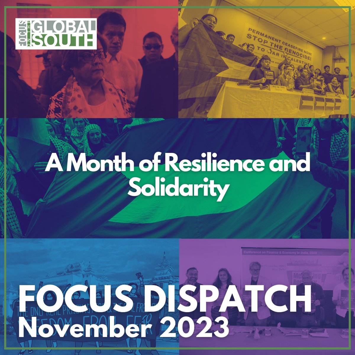 focussouth's tweet photo. The November #FOCUSDispatch is out! Featuring the latest from the global calls for #FreePalestine🇵🇸, to #Myanmar's youth making their voices heard, and impactful social movements in the #Philippines and #India. Discover stories of solidarity and strength from around the world ✨ https://t.co/oMJHwCWahg