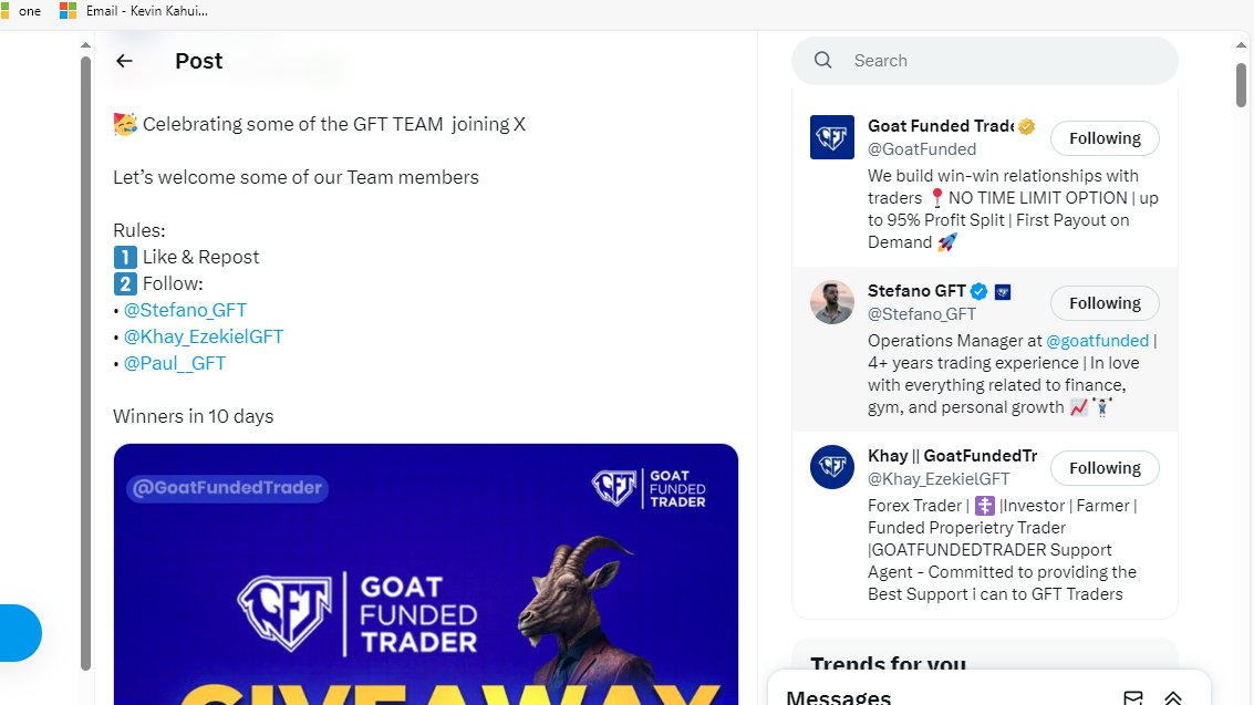 KushyTrader's tweet photo. @GoatFunded @Stefano_GFT @Khay_EzekielGFT @Paul__GFT Done https://t.co/gqspBKiaXb