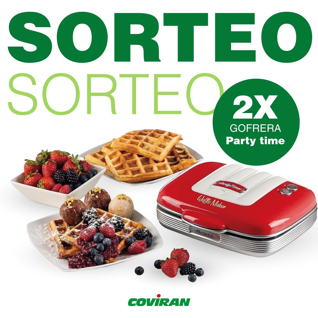 Coviran's tweet photo. 🧇SORTEAZO GOFRERAS🧇 
¿Te declaras fan de los gofres? Pues no pierdas la oportunidad de llevarte una de nuestras 2 GOFRERAS Waffle Maker que sorteamos. 
 
1️⃣ Sigue a @Coviran
2️⃣ Menciona a un amig@ con el hashtag #SorteazoCovirán
3️⃣ Da RT y MG https://t.co/bZ71pAvJpe