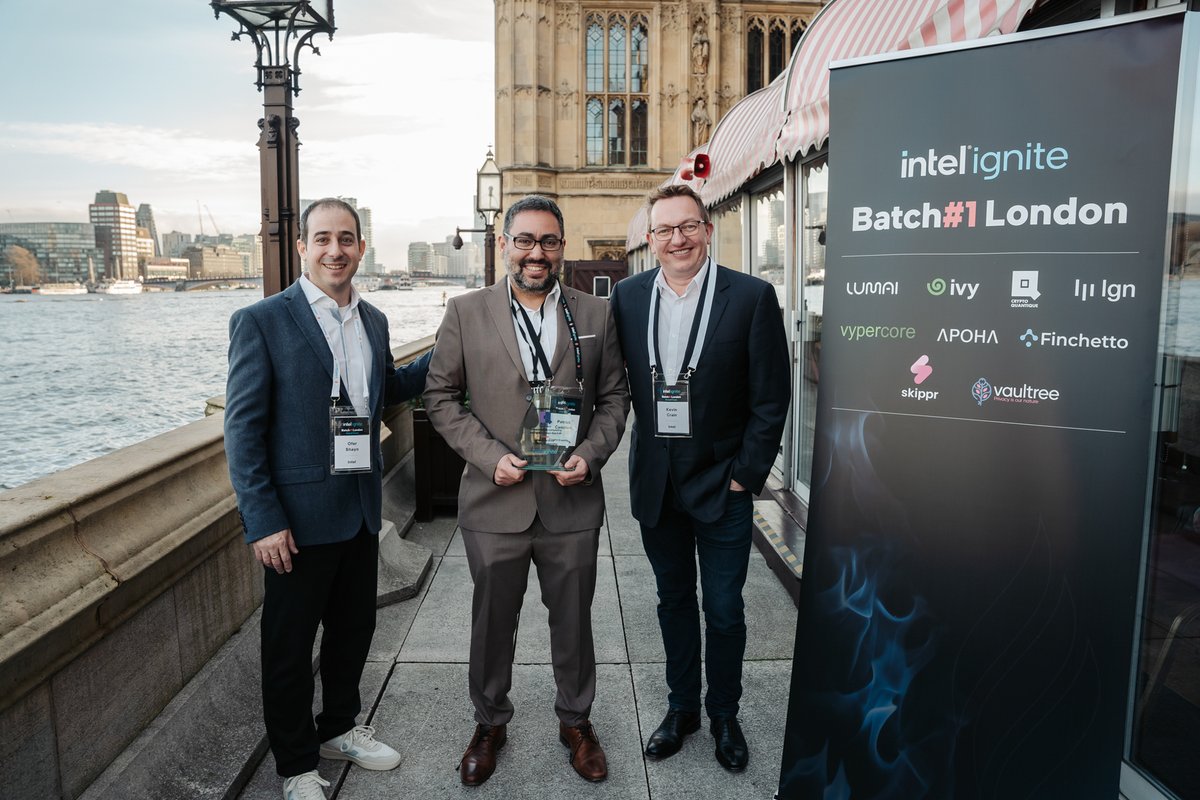 We are excited to share that we have graduated from the inaugural batch of the @IntelIgnite deep tech accelerator program in London!

Better yet, we got a nice trophy. Patrick Camilleri was presented with it at the House of Lords.