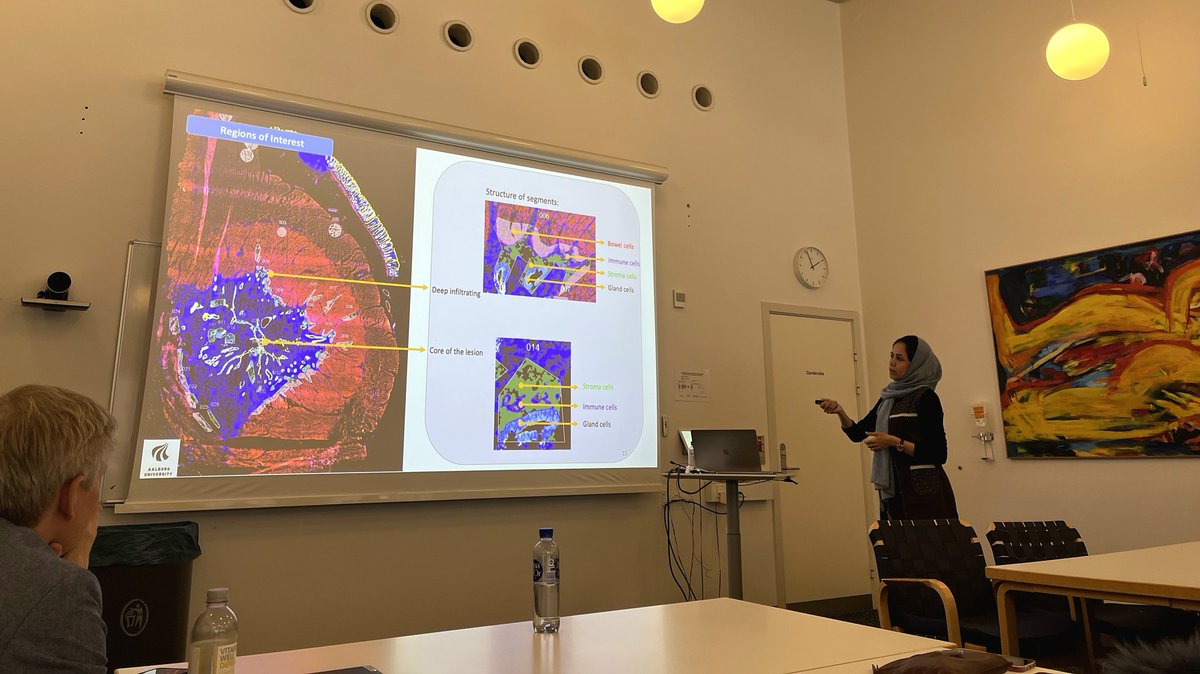 FaezehD's tweet photo. It is a great week for #AAU's Genomic Medicine group and @FEMaLeEUProject. We host Prof. Grant Montgomery of Uni of Queensland, AU, here in Denmark. I was thrilled to present my preliminary data on #spatial_transcriptomics of #endometriosis after his lecture at... https://t.co/TPK4XvsWwJ