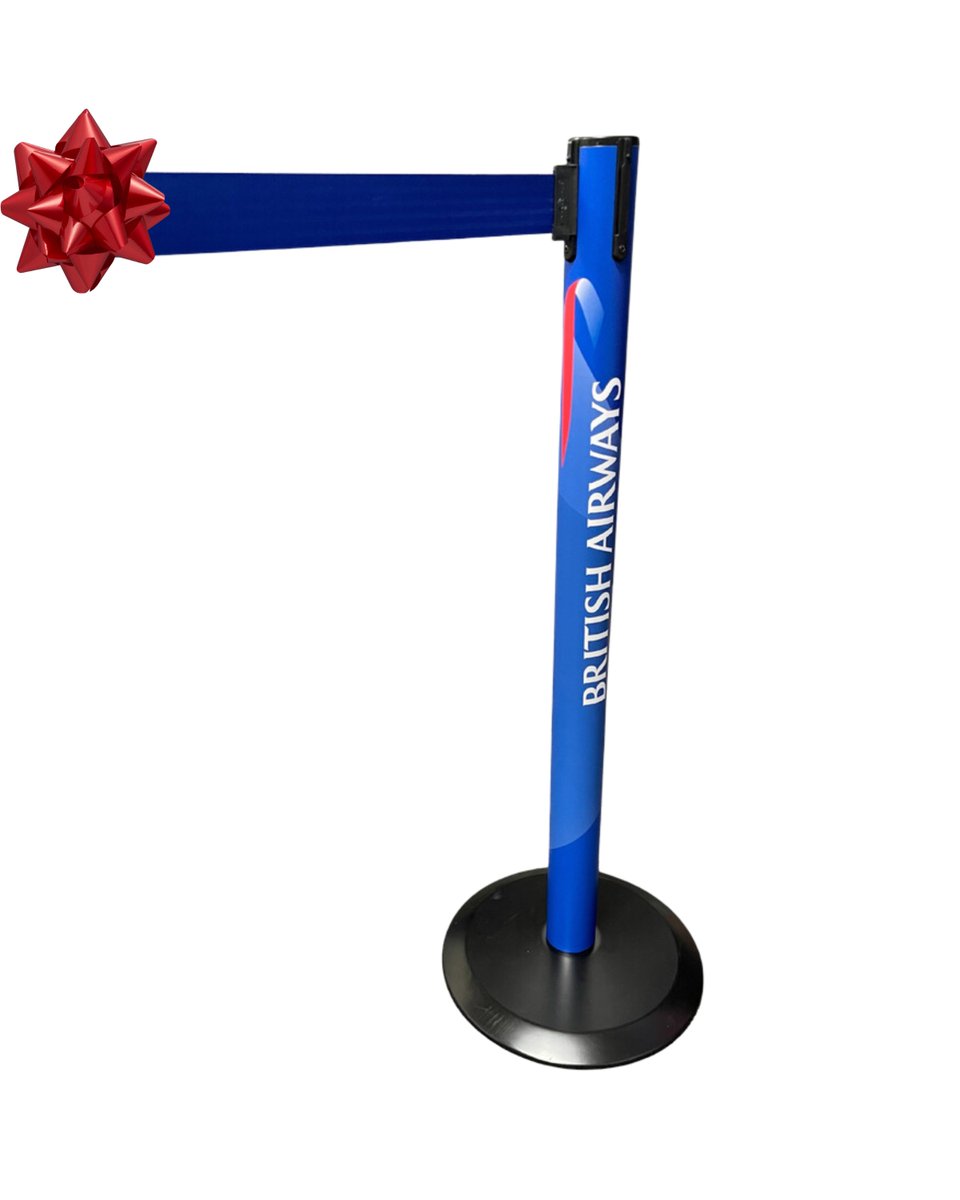 Tensator's tweet image. Wrap up in style this festive season... 🎁 

Our NEW vinyl wrapping solution for Tensabarriers® allows you to completely customise your posts and can be updated without having to replace the whole barrier.

Customise your Tensabarriers today!

#SeasonalBranding #VinylWrapping