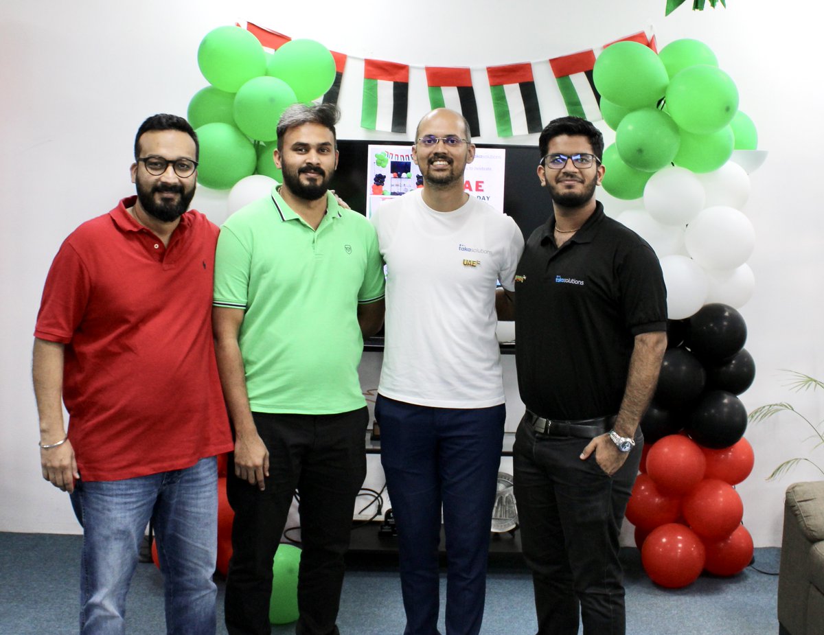 takasolutions's tweet photo. 🇦🇪Happy 52nd UAE National Day from Taka Solutions!

On this joyous occasion, Taka Solutions extends heartfelt wishes to the people of the UAE. Today, we come together to honor the visionaries who shaped our nation and the unity that defines us.

#UAENationalDay #SpiritOfTheUnion https://t.co/Ue6F1oR406