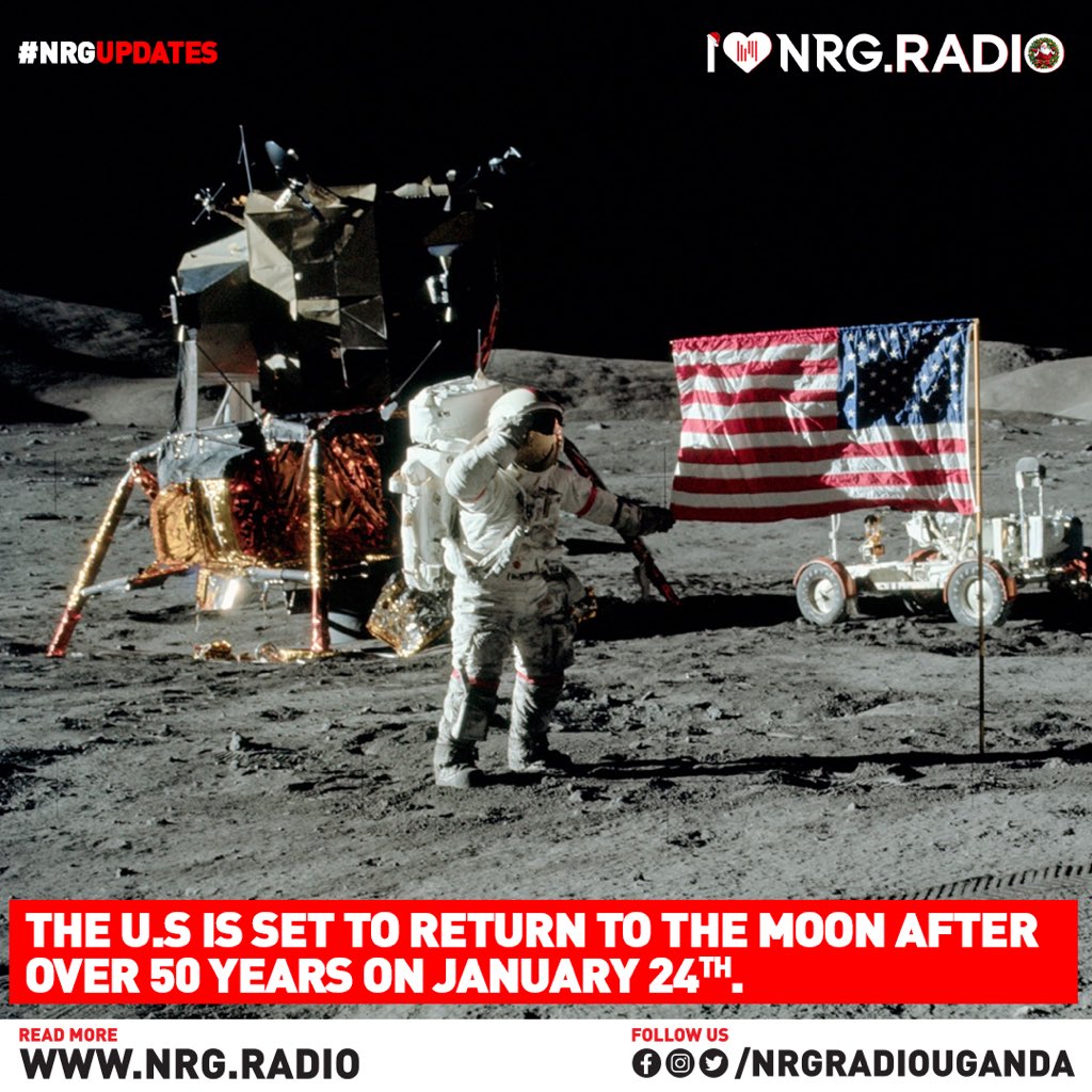 More than 50 years after the last Apollo mission, the United States intends to celebrate a historic milestone in lunar exploration on January 25 by going back to the Moon🌑🚀

#NRGRadioUG