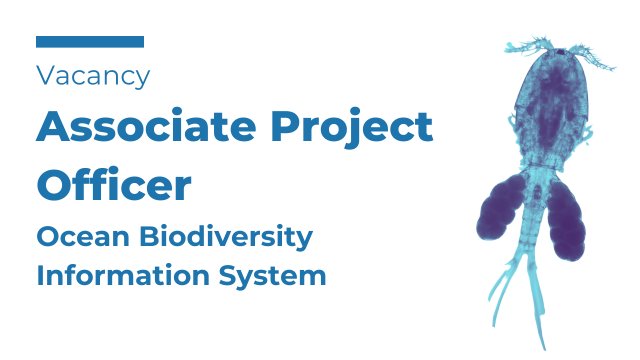 OBISNetwork's tweet photo. Vacancy: OBIS is seeking a dynamic and skilled Associate Project Officer to support the OBIS secretariat in managing ongoing EU project activities and advancing OBIS's engagement in molecular observations. Deadline for applications 18 Dec 2023. 👉 https://t.co/Wg84xmALzE https://t.co/QHbGsdCCeM
