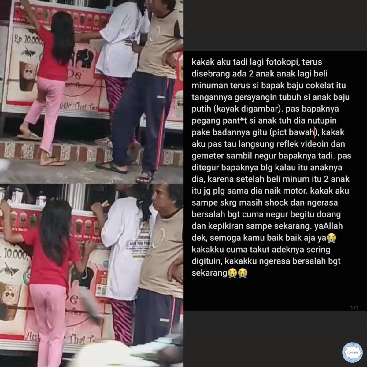 convomfs's tweet photo. 🤍 CW / PELECEHAN SEKSUAL

buat temen temen semua yang punya adik/ponakan/sepupu, dll. lebih berhati hati lagi, karena orang terdekat pun bisa aja berbuat jahat. semoga kita beserta keluarga dijauhkan dari orang orang jahat dan bejat😭🙏🏻 https://t.co/kNgPqgsOOu