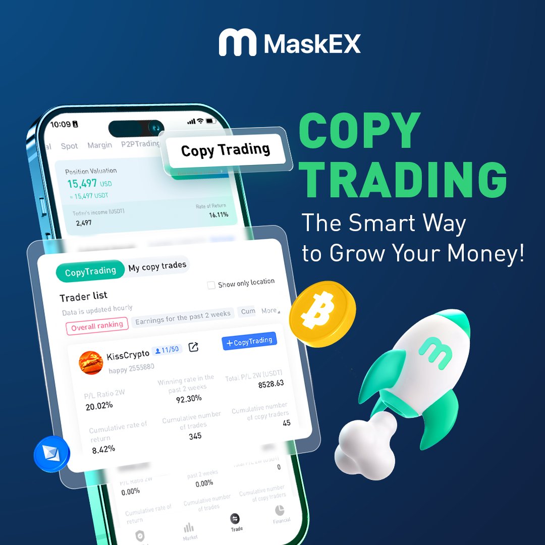 Who is your preferred copy trader on MaskEX?

Haven't started yet? Download the MaskEX app and replicate the trades of the best traders as your own using MaskEX Copy Trading.

🤖 Android: bit.ly/3XVT0Hb
🍎 iOS: apple.co/3TtOtb3

#MaskEX #CopyTrading #LUNC $BTC