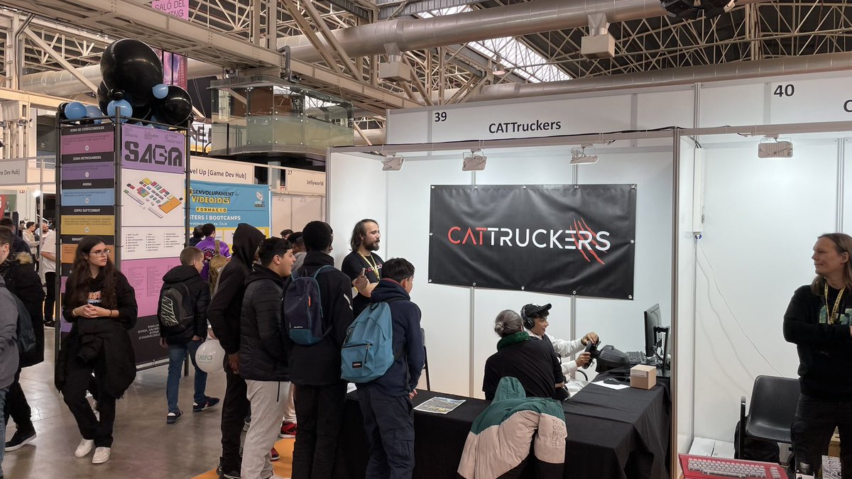 Hi <a href="/SCSsoftware/">SCS Software</a> We sent to <a href="/SagaSaloGaming/">SAGA Saló del Gaming</a> and we shown #ETS2 in catalan language during 3 days in our CATTruckers stand. In #SAGA23 about 7000 people visited this event centred in catalan language videogames. (1/2)