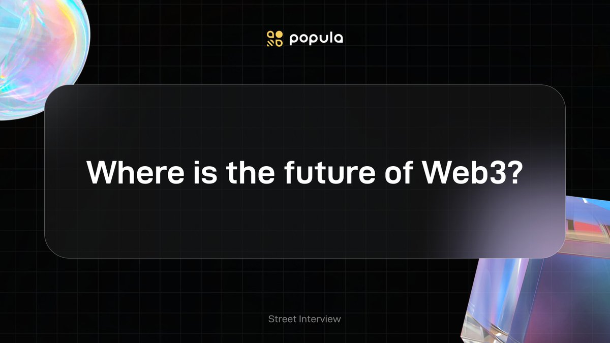 beepopula's tweet photo. Where is the future of #Web3 ? 🔮
Watch our Street Interview Ep.3 at @Zebu_live , where we asked a bunch of people where they see the future of Web3 being. 🌠
🎬 Watch here: https://t.co/a4DREwXUcO

What are your thoughts on this? Share in the comments below! 👇

#Popula #NEAR #ZebuLive #CryptoCommunity #web3community