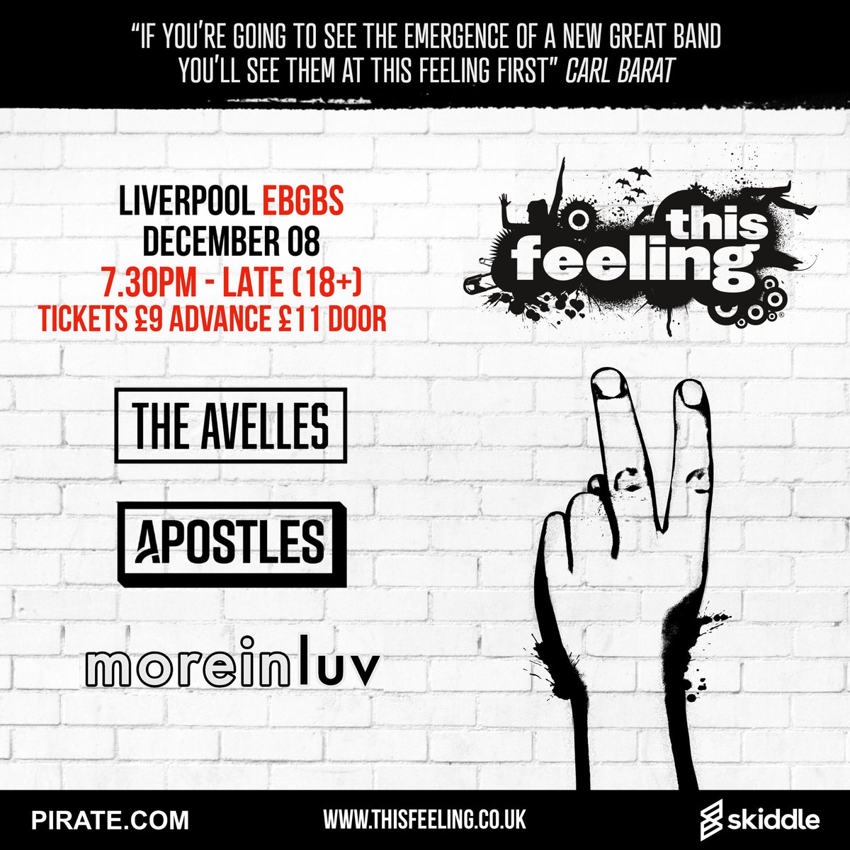 Coming up this week: Friday 🎸 Liverpool @ebgbsliverpool ft @theavelles @apostlesbanduk & @moreinluv 🎟 skiddle.com/whats-on/Liver… 🔈 open.spotify.com/playlist/4ZNgT…