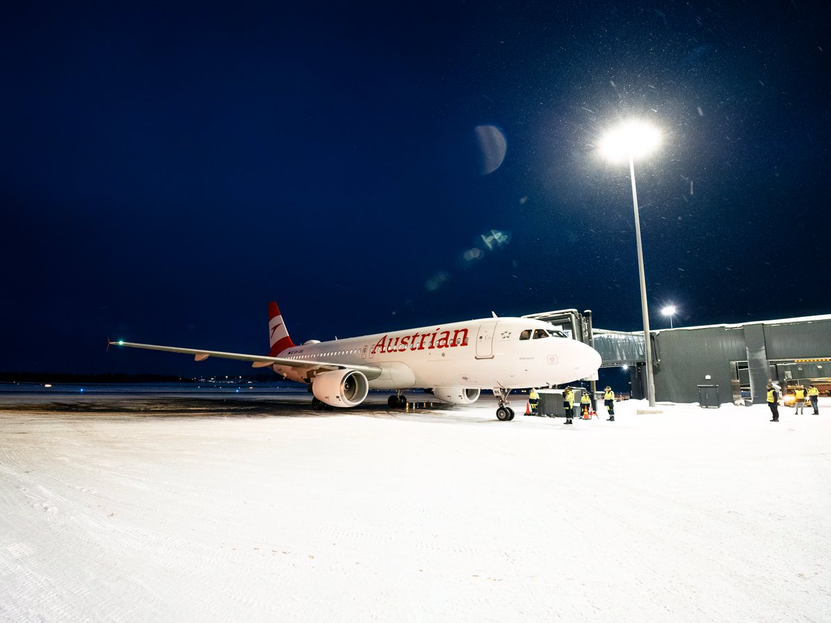 _austrian's tweet photo. Exciting news! @_austrian  expands winter flights to include Rovaniemi, Lapland – Finland's northernmost region. 🛫 Experience the magic of the Arctic Circle with guaranteed snow, Northern Lights, and winter sports. 🌨️ Plus, Rovaniemi is rumored to be Santa's home! 🎅✨ https://t.co/dfqsGhVDXV