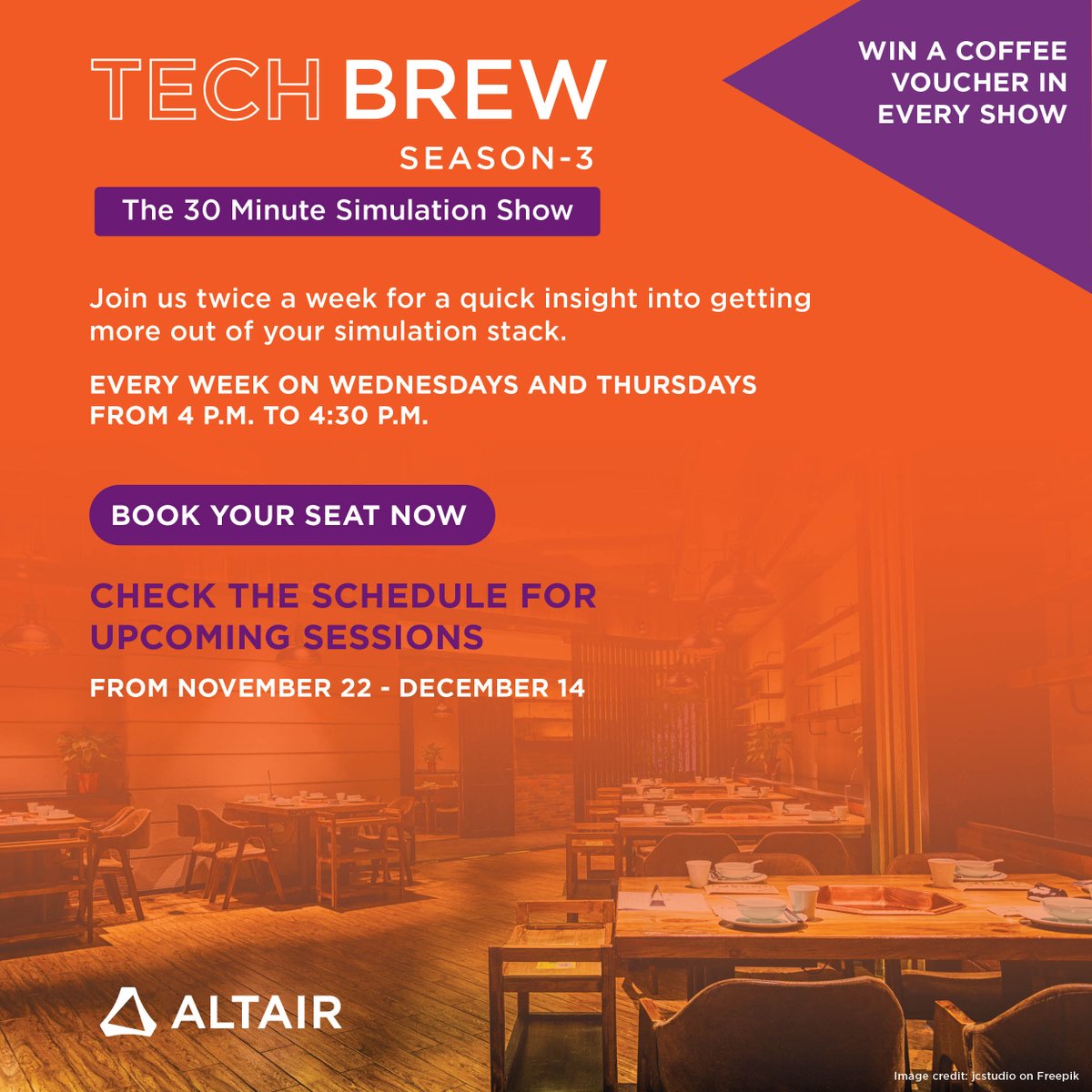 DesignTechSys's tweet photo. #TECHBREW Season 3: The 30 Minute Simulation Show.
Join us twice a week for a quick insight into getting more out of your simulation stack.
Register Now: https://t.co/tgZyCRpX8W
#technology #cae #simulation #simulationsoftware #researchanddevelopment #techbrew https://t.co/1xnDIsC8Zt