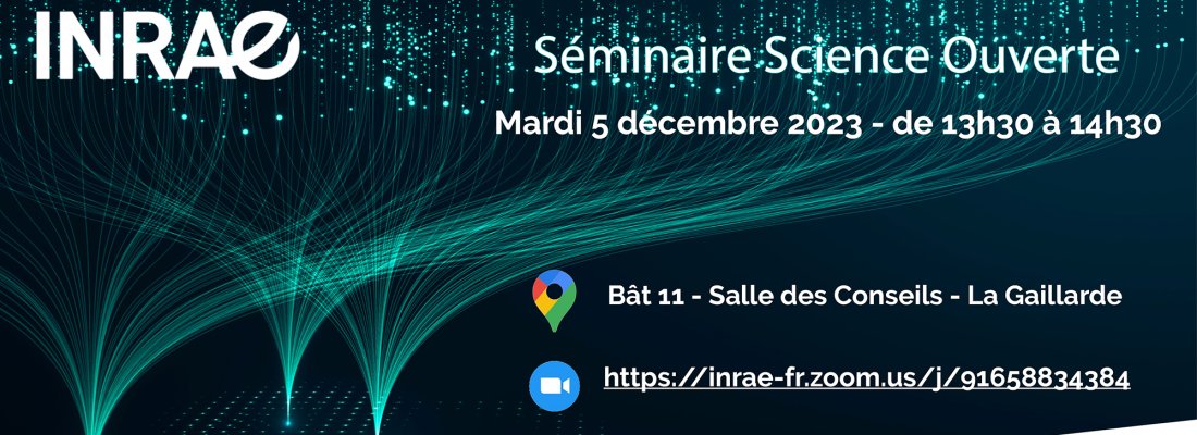 Mardi 5 décembre 13H30-14H30, présentation du portail science ouverte INRAE science-ouverte.inrae.fr en présence des acteurs #scienceouverte du centre INRAE Montpellier <a href="/INRAE_OC_MPL/">INRAE Occitanie-Montpellier</a> inrae.fr/evenements/sem…