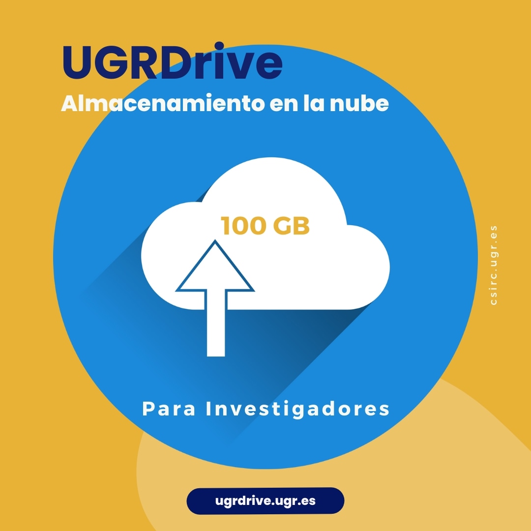 csircugr's tweet photo. 👉 #UGRDrive es un servicio de almacenamiento tipo «nube» ofrecido por el #CSIRC, exclusivo para #investigadores de la Universidad de Granada.
➡️ https://t.co/1mXFPg7StT
#csircugr https://t.co/blgBhW00uC