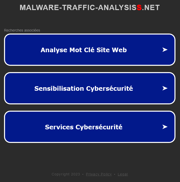 🛑Are these Dynadot domains (2023-11-30):
malware-taffic-analysis].net
malware-teraffic-analysis.]net
malware-traffic-anaalysis.]net
malware-traffic-anallysis.]net
malware-traffic-analrysis.]net
malware-traffic-analysiss.]net

Are legitimate🤔?

<a href="/malware_traffic/">malware_traffic</a> 
<a href="/malwrhunterteam/">MalwareHunterTeam</a>