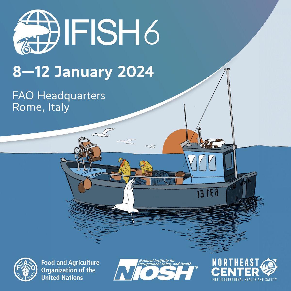 Amid worsening weather &amp; sea conditions due to the #ClimateCrisis, the safety of #fishers is a pressing concern.

Join the #IFISH6 Conference at <a href="/FAO/">Food and Agriculture Organization</a>-HQ in Rome as we delve into this pressing issue.

Registrations still open 👉 bit.ly/3sSCI6V

#ClimateActionNow
