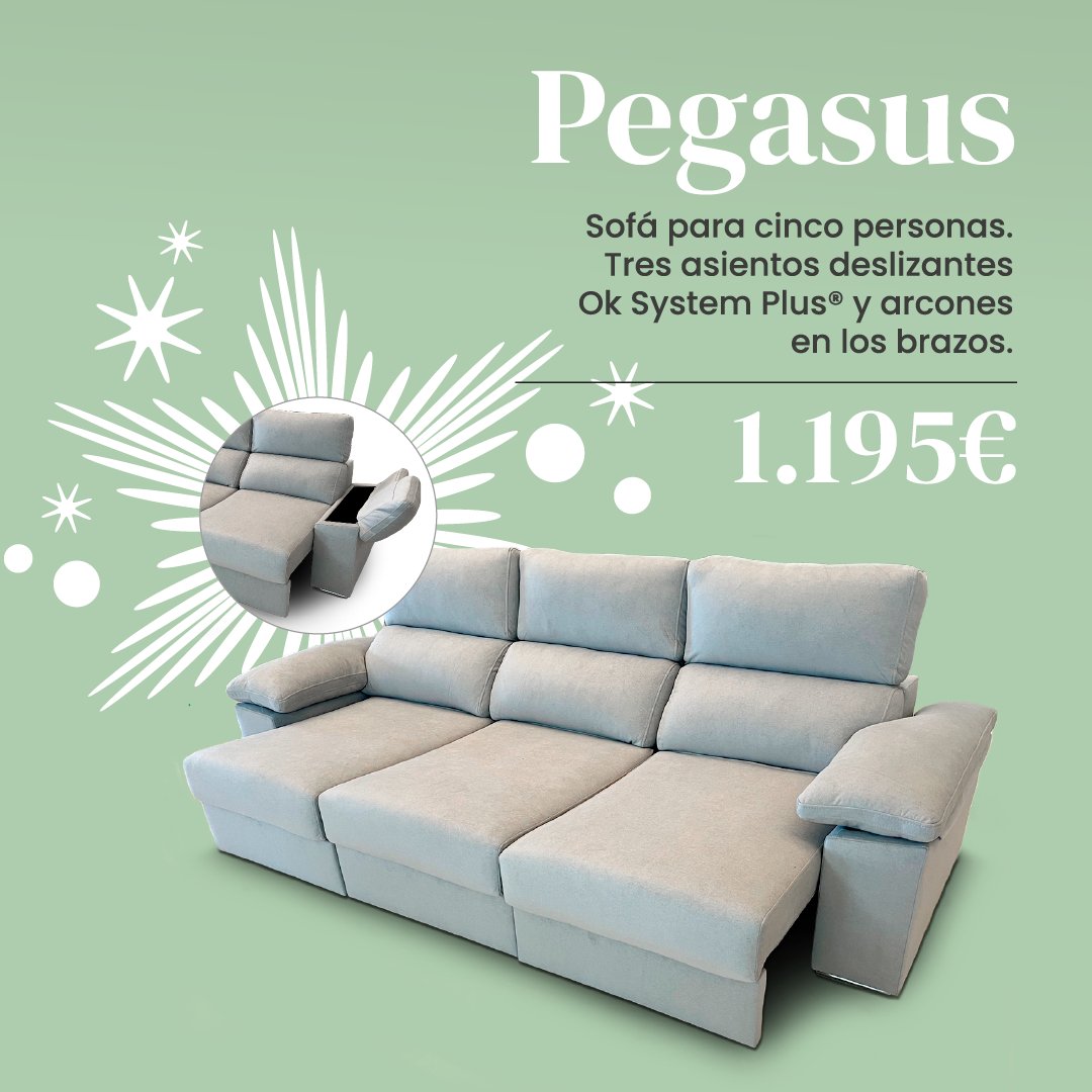 OKSofas_es's tweet image. 🎄 Modelo PEGASUS, un sofá con capacidad para 5 personas, con 3 asientos deslizantes OKSystem Plus y arcones en los brazos.
 ❄️Por tan solo 1.195€
 ¡Te esperamos en nuestras tiendas! 👉oksofas.es/buscador-de-ti…
 #EstoyOK #OkSofás #OkOfertas #promoción #ofertas #oferta #navidad
