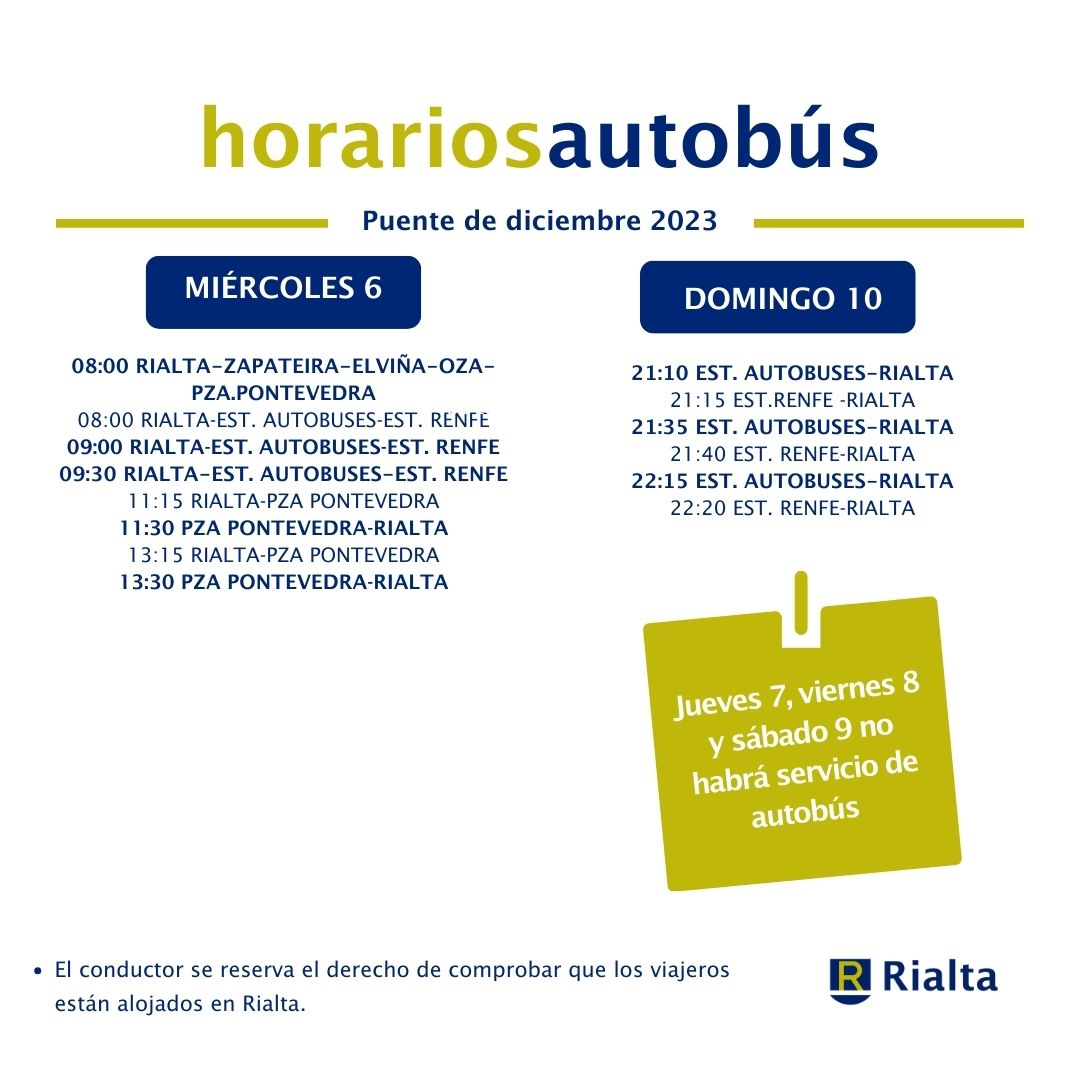 ¡Nos vamos de puente para coger fuerzas para la Navidad! Nos hacía falta, ¿verdad? 🤣
Guarda la publicación para tenerla a mano cuando la necesites. 🚌👏
 
 #ResidenciaRialta #Rialteños #RialtaLaVidaMejor #residenciauniversitaria #universidad #ACoruña #UDC #ACoruña