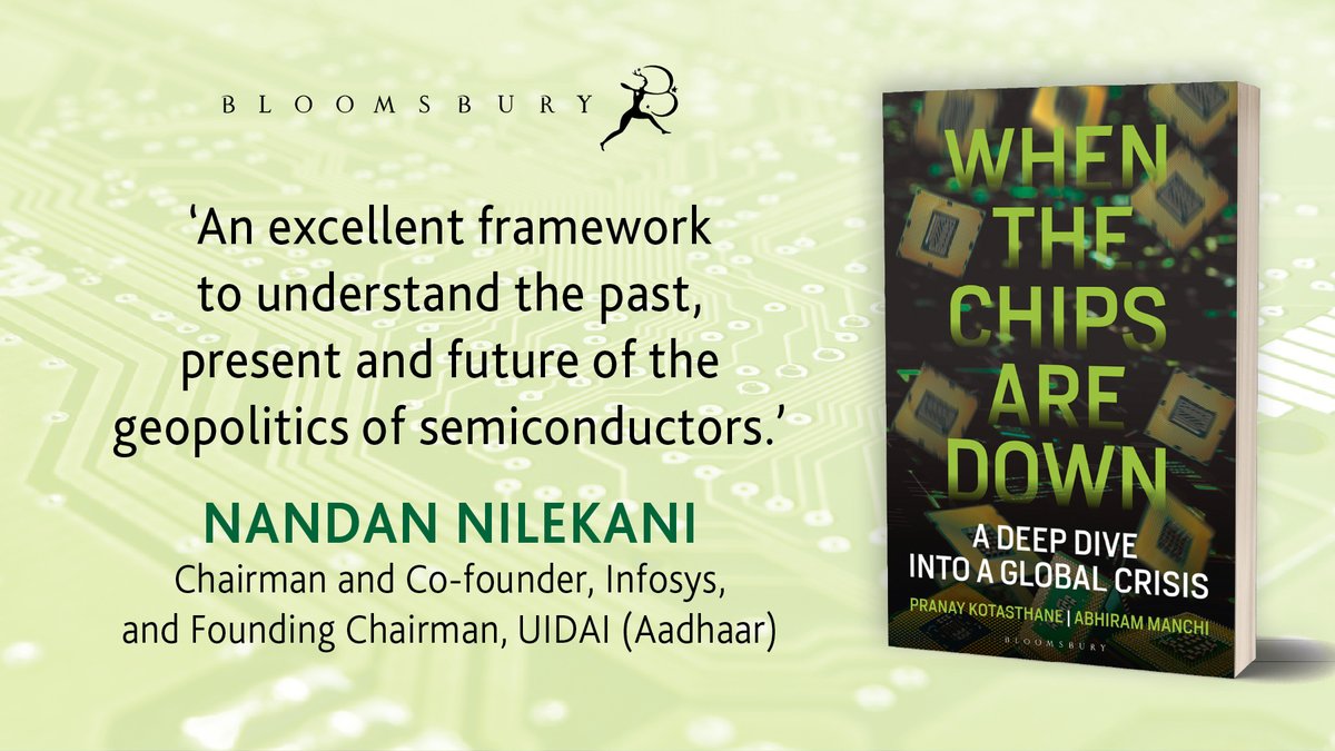 Bloomsbury India (@bloomsburyindia) on Twitter photo 'The book explains why some countries have done relatively better than others and it has learnings for technologists, geopolitical analysts and policymakers alike’ - <a href="/NandanNilekani/">Nandan Nilekani</a>
#WhenTheChipsAreDown by <a href="/pranaykotas/">Pranay Kotasthane</a> & <a href="/manchigaru/">Abhiram Manchi</a> is available online and in bookstores near you! 'The book explains why some countries have done relatively better than others and it has learnings for technologists, geopolitical analysts and policymakers alike’ - <a href="/NandanNilekani/">Nandan Nilekani</a>
#WhenTheChipsAreDown by <a href="/pranaykotas/">Pranay Kotasthane</a> & <a href="/manchigaru/">Abhiram Manchi</a> is available online and in bookstores near you!