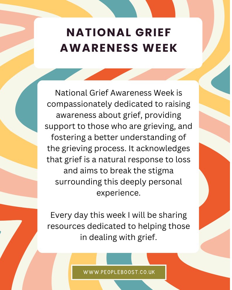 BoostPeople's tweet image. This week, National Grief Awareness Week, I will be sharing a range resources dedicated to help those that are grieving.

Want to know more about what I do? Book a no obligation call with me today: peopleboost.co.uk/contact-us/ola…

From my heart to yours

Clare 

#grief #griefjourney