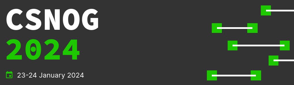 CSNOG_EU's tweet image. 29 talks, 3 main topics, 1 open slot for lightning talk and 1 interesting side event. All this on January 23-24 in Zlín and Vizovice. Complete program and registration at csnog.eu/cs/csnog-2024/. #CSNOG #ITcommunity @CESNET_cz @CZ_NIC @NIX_CZ