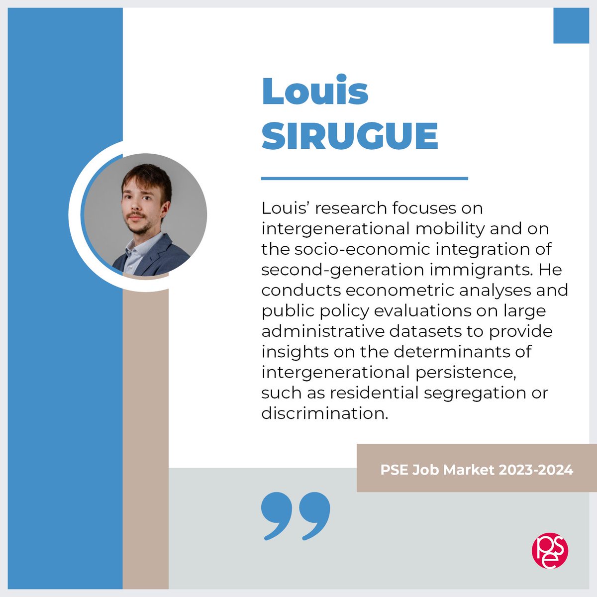 💼 #JOBMARKET (14/15) 🔎Meet Louis Sirugue (@PSEinfo - @EHESS_fr), an EJME and JOE Network candidate presented by the Paris School of Economics on the international Job Market. Read his JM paper, download his CV and visit his personal website: parisschoolofeconomics.eu/en/sirugue-lou…