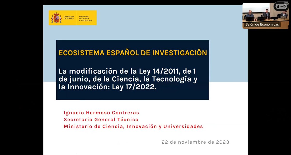 La actual #LeyDeLaCiencia afecta a toda la comunidad académica, pero ¿la habéis leído? 🧐

Si aún no habéis podido, merece MUCHO la pena el resumen (28 min) de I. Hermoso (<a href="/CienciaGob/">Ministerio de Ciencia, Innovación y Universidades</a>) en el #IICursoSobreLaCarreraInvestigadora (<a href="/academia_joven/">Academia Joven de España</a>, <a href="/UNED/">UNED</a>). 👇

canal.uned.es/video/656061f0…