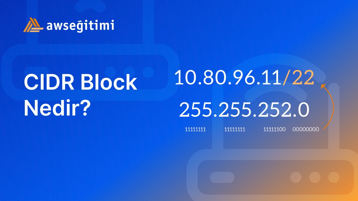 CIDR, internet üzerinde IP adreslerini daha etkin bir şekilde yönetmek için geliştirilen bir adresleme sistemidir. IP adresleri bloklar halinde gruplanır ve önceki sınıflandırma sistemine göre daha esnek bir yapı sağlanır.

#awscloud #AWS #developer #awsdevops #awstraining