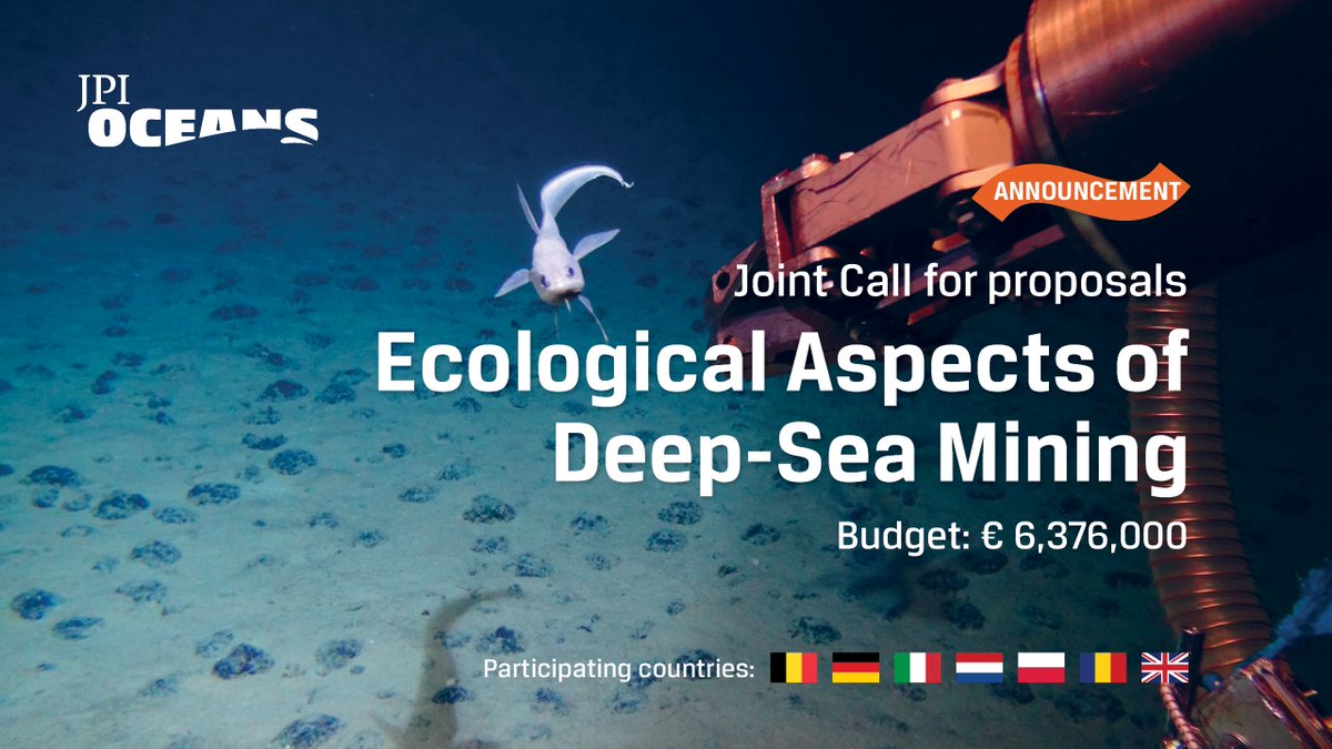 🌊 Exciting news! A new joint call to explore the ecological aspects of #DeepSeaMining is here. 🌐 Supported by 7 countries, with a €6.37M budget and access to RV Belgica & RV Sonne. Deadline for pre-proposals: 01.03.2024 bit.ly/47FRTiR