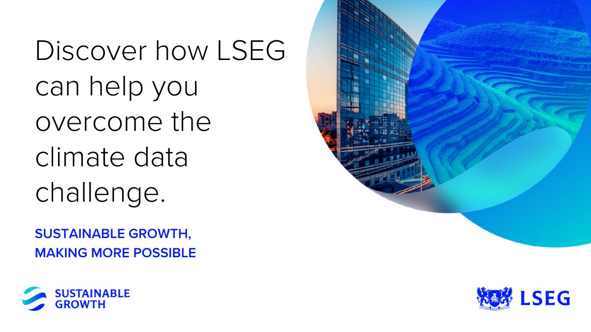 #LSEG is your trusted provider in #climate data and analysis. Discover how we can help drive #SustainableGrowth. lseg.group/3FJ3Jfv