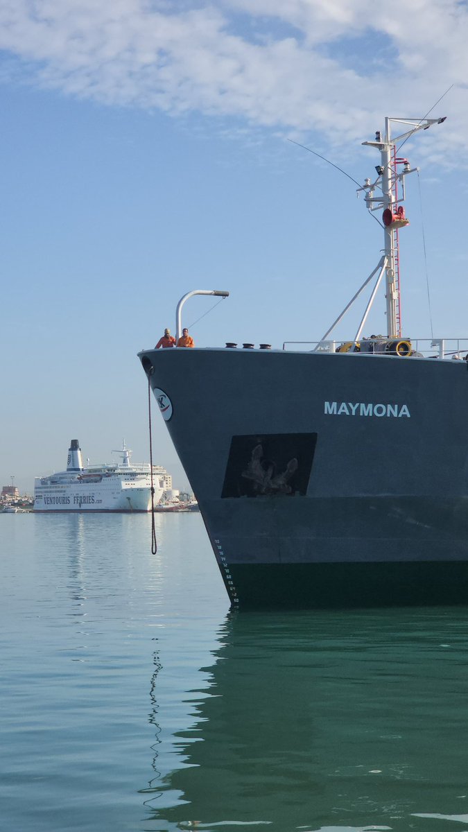 DurresPort's tweet photo. #Freightermonday⛴🏗💦
Spotted 👀:#Maymona flying under the flag of #KittsandNevis🇰🇳unloading melamine today @ the #WesternTerminal. This ship is 101 m long & has a GT of 6,341 t.🏗⚓️
#Maritime🇦🇱⚓️🚢 @DurresPort
#onthedocks #shipping #cargo
#logistics #terminals #shipsinpics📸 https://t.co/feaHfCmxOO
