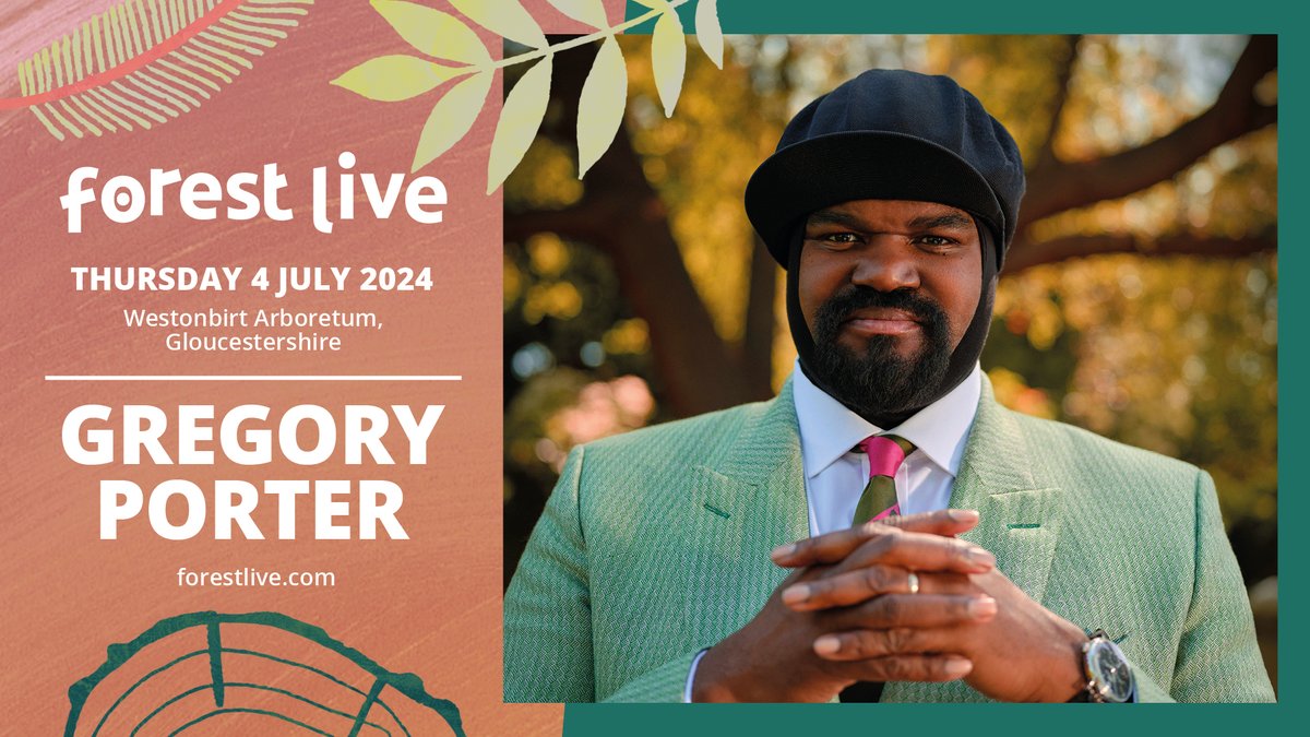 Headliner alert 📢 @GregoryPorter is joining us at #ForestLive24🌲 Acclaimed American jazz, blues and soul singer, Gregory Porter, will be performing at Westonbirt Arboretum on Thursday 4 July 🎤 Sign up to get access to the presale: forestlive.com🌲