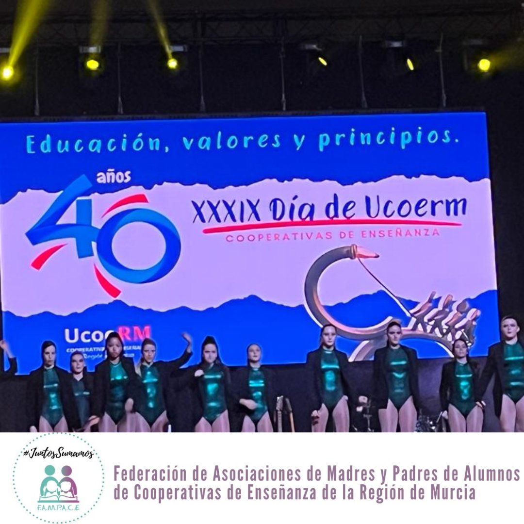 FampaceMurcia's tweet photo. 👉El pasado viernes 1 de diciembre #FAMPACE estuvo presente en la celebración del XXXIX Día de @ucoerm. Un momento para celebrar y conmemorar el esfuerzo y el buen hacer por un modelo cooperativo de enseñanza en nuestra Región.
#JuntosSumamos https://t.co/1UoQ47mDaP