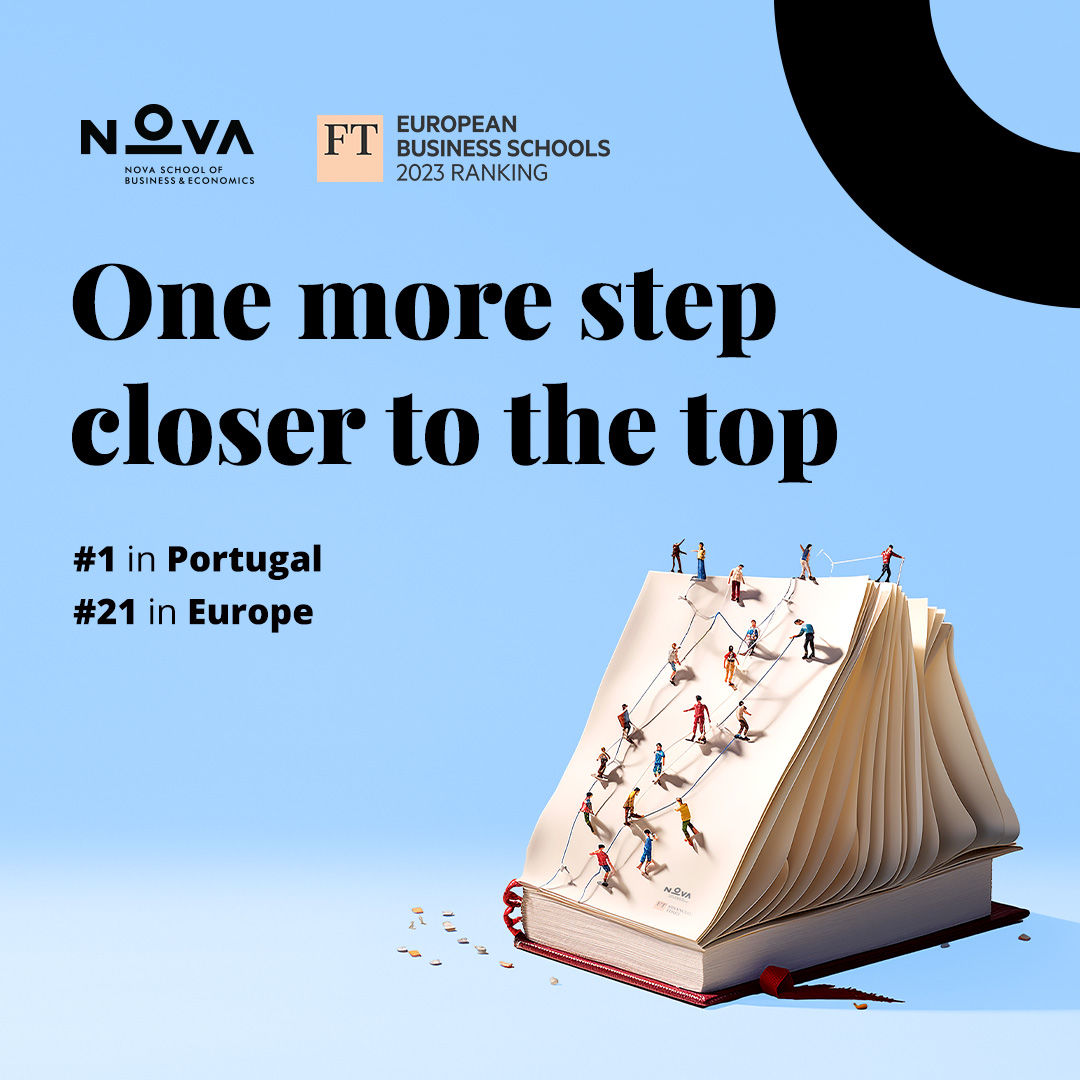 Happy to share that @NovaSBE rose three places & achieved the 21st position in the @FT ranking for European #BusinessSchools, the best position ever by a Portuguese school. Congrats to #NovaSBE community and to the other PT schools in the ranking!