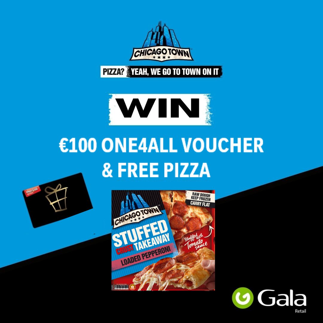 #CompetitionTime - Win a €100 One4all Voucher and Free Pizza Vouchers!! 

Simply:
1. Like the post
2. Answer the below in the comment section:
What is the Chicago Town Takeaway range uniquely famous for?
oA – Fresh Dough 
oB – Thin Crust 

T&amp;C's Apply Closing date 31-12-23