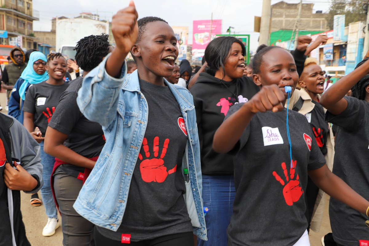 GEM_Africa's tweet photo. The 2nd She Leads Girls Summit in Kajiado County commenced with a powerful march led by girls and young women, demanding resource investment to eliminate violence against women and girls. https://t.co/vmTW671Nvb