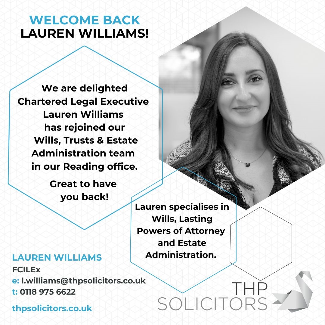 thpsolicitors's tweet image. Great to have you back Lauren - we missed you!

#Wills #IHT #LPAs #Probate #RDGUK