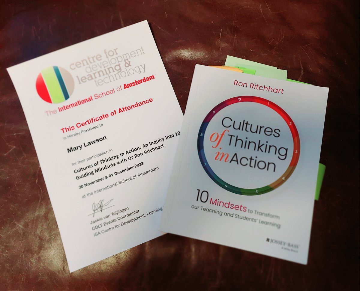 I ​had an inspirational two days in the <a href="/cdltISA/">ISAcdlt</a> with @RonRitchhart and colleagues. We engaged in #thinkingroutines, focused on mindsets, and looked into the various ways we might use street data to reflect on what learning and creating new knowledge looks like in our classrooms.