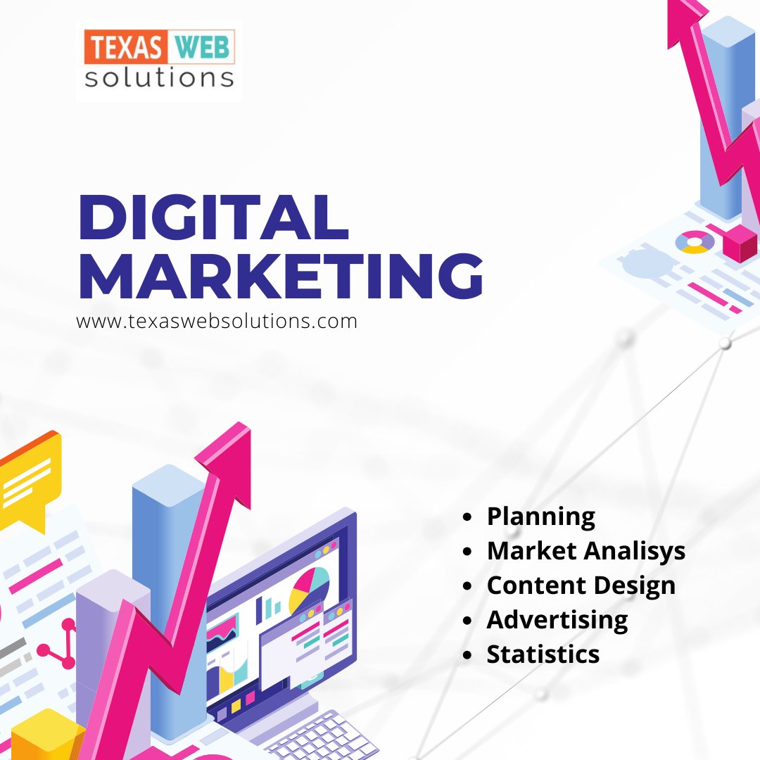 WebsolutionsTx's tweet image. Elevate your brand with the power of Digital Marketing! 🚀✨Dive into success with Texas Web Solutions:
📊 Strategic Planning
🔍 Market Analysis
✏️ Compelling Content Design
📢 Targeted Advertising
📈 In-depth Statistics
#DigitalMarketing #StrategicSuccess #TexasWebSolutions