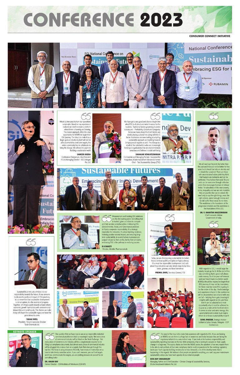 Thrilled to share the remarkable coverage of our 'FGI National Conference on Sustainable Futures' in The Economic Times edition dated 04.12.2023. #SustainableFutures #FGINationalConference #EconomicTimes #Innovation #Sustainability #FutureForward