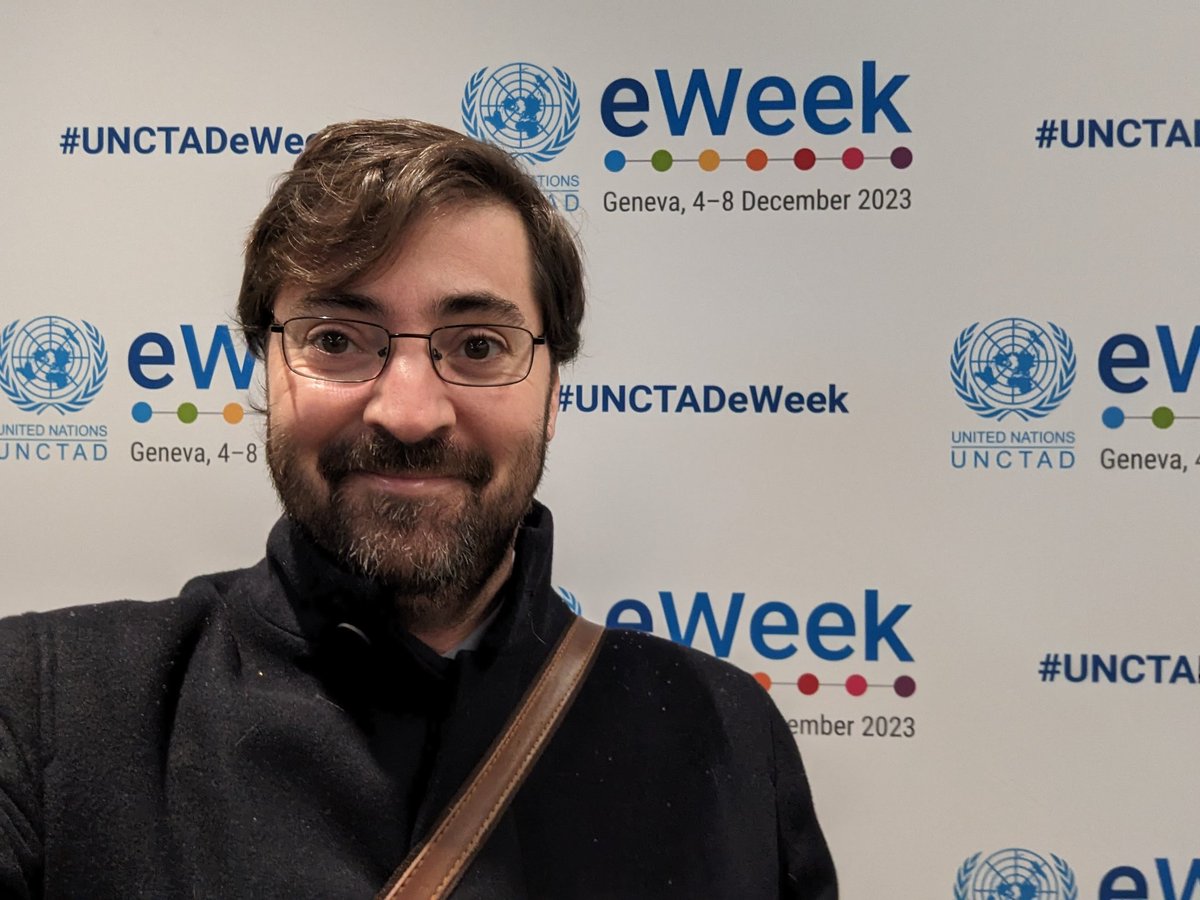 At #UNCTADeWeek all week long! If you are around, come to room C today (Monday 4th) at 11.30 to hear about how to promote policies that make #digitaltrade work for all!