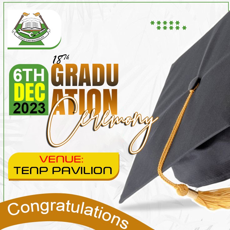 tenpKE's tweet photo. Now, everything awaits you🎓
Are you set for the Auspicious Graduation Ceremony on 6th Dec 2023?
#18thgraduation 
#EldoretPoly https://t.co/Lexdn2h85s
