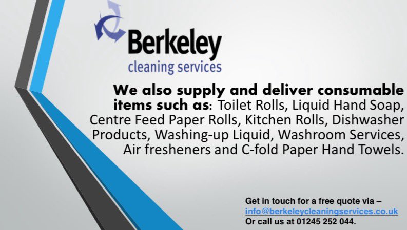 Berkeley_Clean's tweet image. #consumables #toiletries #cleaning #commercialcleaning #officecleaning #essex #colchester #kelvedon #witham #braintree #hatfieldpeverel #chelmsford #ingatestone #shenfield #brentwood #billericay #romford #havering